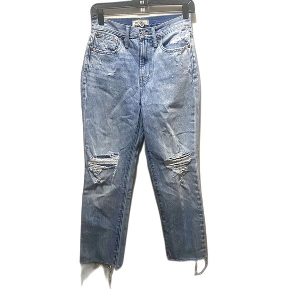 Madewell The Perfect Vintage Jeans Calabria Wash Ripped Edition Size 25 Waist - Picture 2 of 8